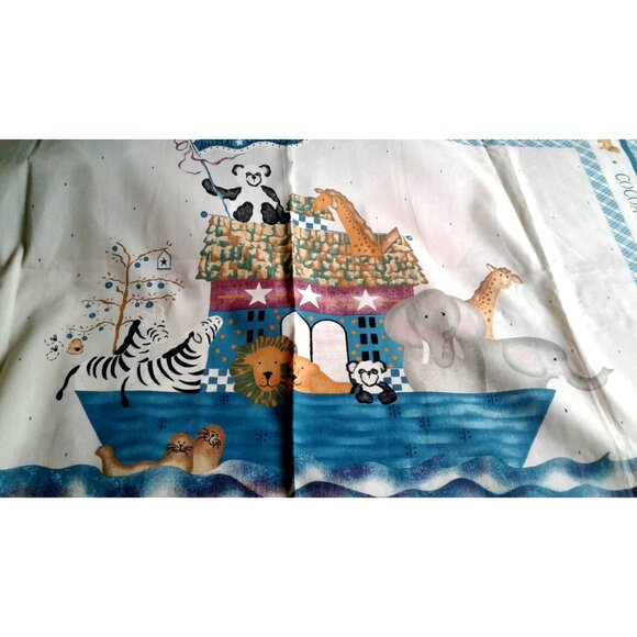 Material Fabric Cotton Animal Crackers Panel Bear Zebra Elephant Lion Boat Giraf - Picture 5 of 11